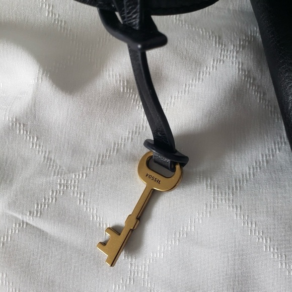 Fossil Purse Leather Jasmin Flap Crossbody Bag Black - Picture 8 of 13